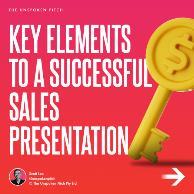 the underlying component of a successful sales presentation is