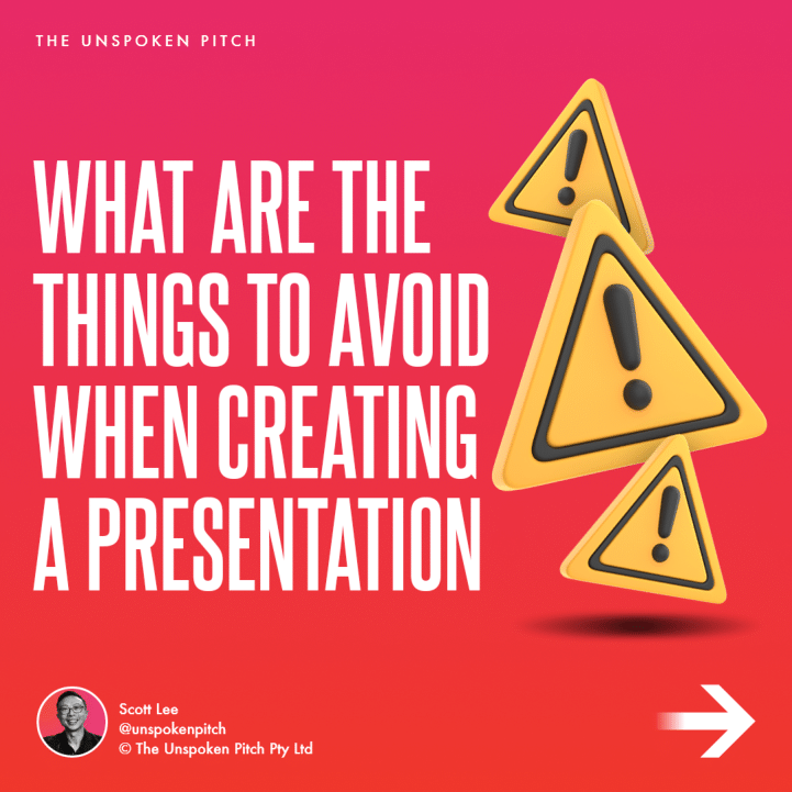 what not to do on a presentation